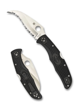 Spyderco Matriarch 2 - Black FRN Handles - VG10 Satin Serrated Blade - C12SBK2