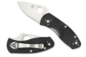 Spyderco Ambitious - Black G-10 Handles - 8Cr13MoV Plain Blade - C148GP