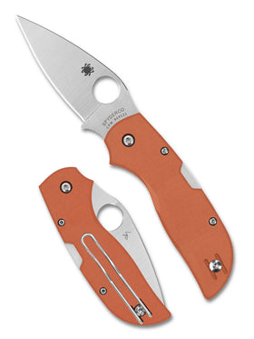 Spyderco Chaparral - Burnt Orange G10 Handle - Plain Edge CPM-REX121 Blade - C152RNP - C152GPBOR