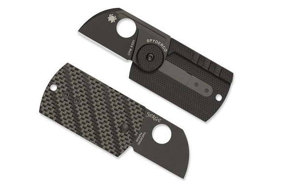 Spyderco Panchenko Dog Tag Folder - Carbon Fiber/G-10 - S30V Blade - C188CFBBKP