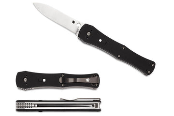 Spyderco Janisong - Black G-10 Handles - S30V Satin Spear Point Blade - C191GP