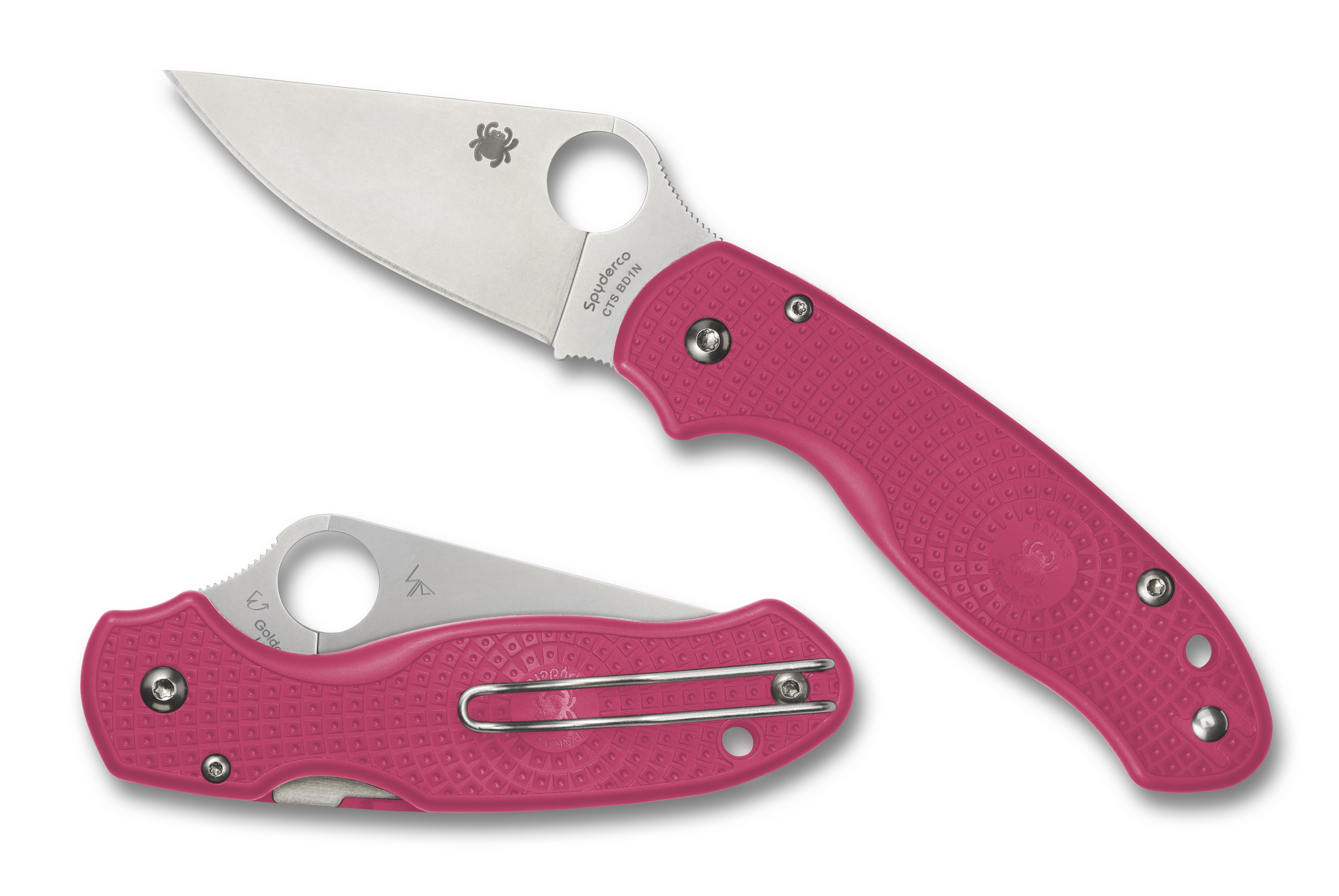 Spyderco Para 3 Lightweight - Pink FRN - Satin Blade - C223PPN