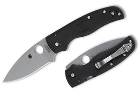 Spyderco Shaman Lightweight - Black FRN Handle - Stonewash BD1N Blade - C229PBK