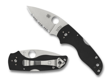 Spyderco Lil’ Native Mid Backlock - Black G10 - Serrated CPM-S30V - C230MBGS