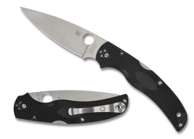 Spyderco Native Chief Lightweight - Black FRN - Plain Edge - C244PBK