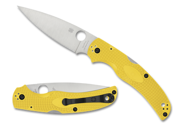 Spyderco Native Chief Lightweight Salt - Yellow FRN - Plain Edge CPM-Magncaut - C244PYL