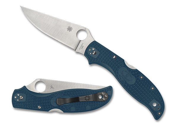 Spyderco Stretch 2 XL Lightweight  - Blue FRN - Plain Edge K390 Blade - C258FPK390