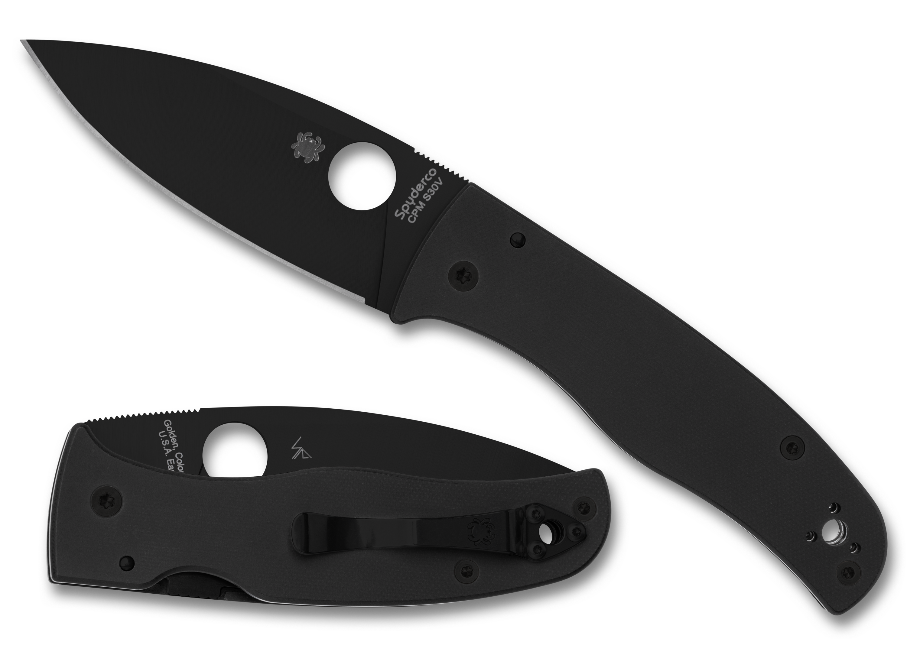 Spyderco Bodacious - Black G10 -  Black CPM-S30V Blade - C263GPBK