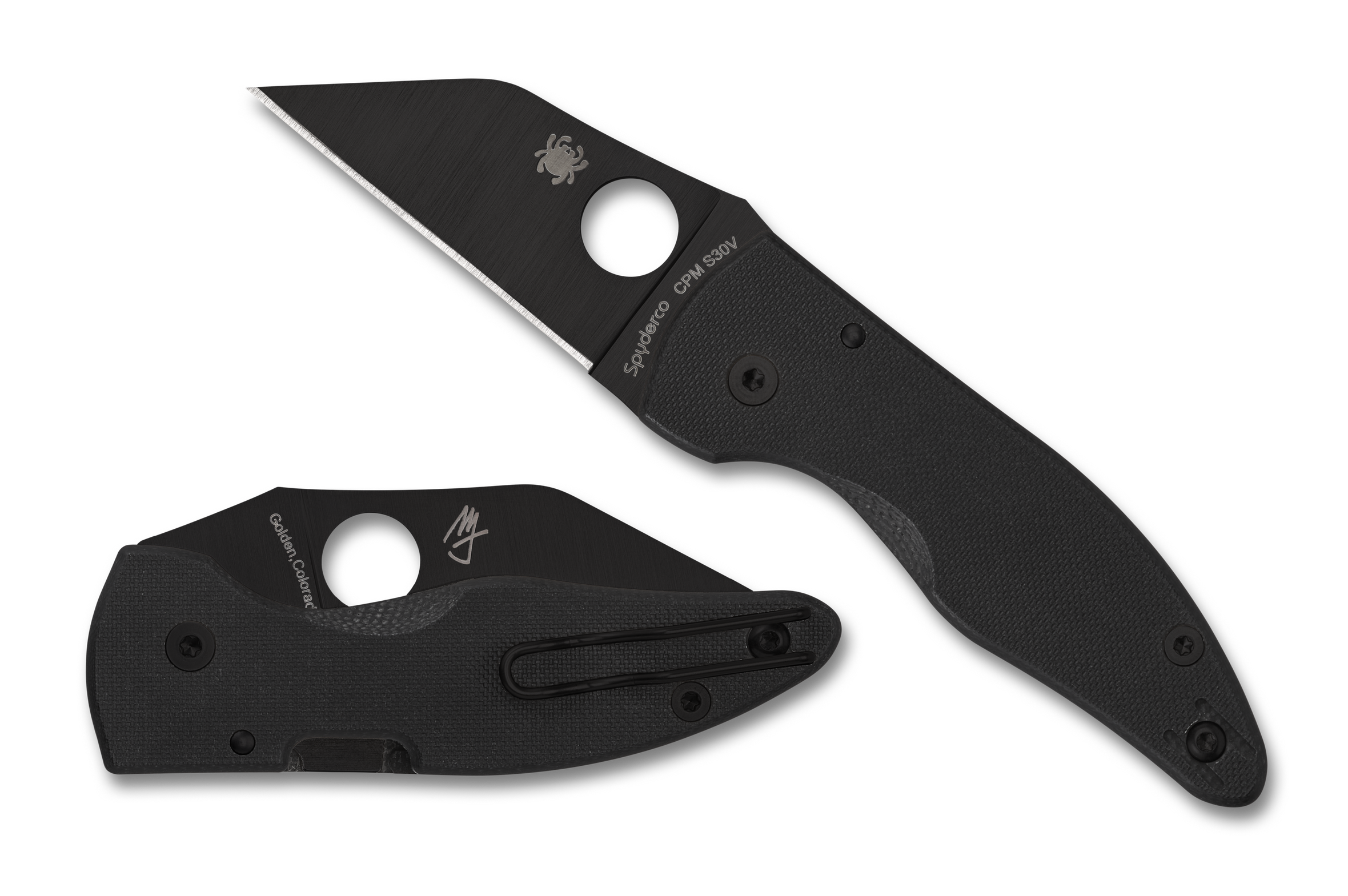 Spyderco MicroJimbo DLC S30V Blade Compression Lock Black G10 C264GPBK