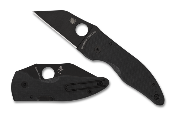 Spyderco MicroJimbo - DLC S30V Blade - Compression Lock -  Black G10 - C264GPBK