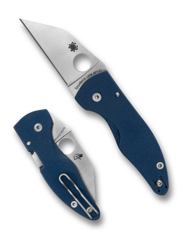 Spyderco MicroJimbo - CPM-SPY27 Blade - Compression Lock -  Cobalt Blue G10 - C264GPCBL