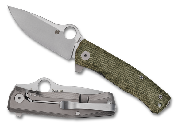 Spyderco SpyMyto - Flash Batch - Green Micarta & Titanium Framelock - M398 Blade - C265MTIP