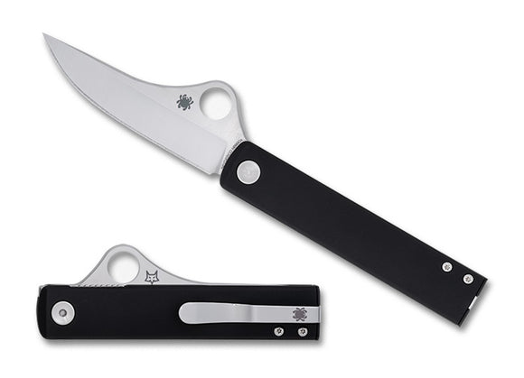 Spyderco Essenza - Liner Lock - Black Aluminum Handle - N690 Steel - C272ALBKP