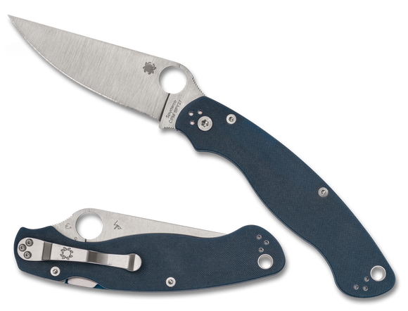 Spyderco Military 2 - CPM-SPY27 - Compression Lock - Blue G10 - C36GPCBL2