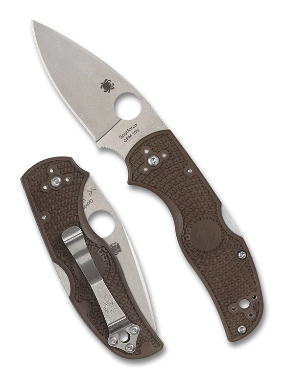 Spyderco Native 5 Lightweight - Brown FRN Handles - CPM 15V Blade - C41PBN15V5 - Sprint Run