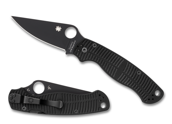 Spyderco Paramilitary 2 Salt - Black G10 - Black Blade CPM Magnacut - C81GMCBKP2