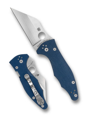 Spyderco Yojimbo 2 - Cobalt Blue G10 Handles - Wharncliffe SPY27 Blade - C85GPCBL2