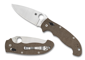 Spyderco Manix 2 XL - Brown Canvas Micarta - CPM CRUWEAR - C95MPCW2