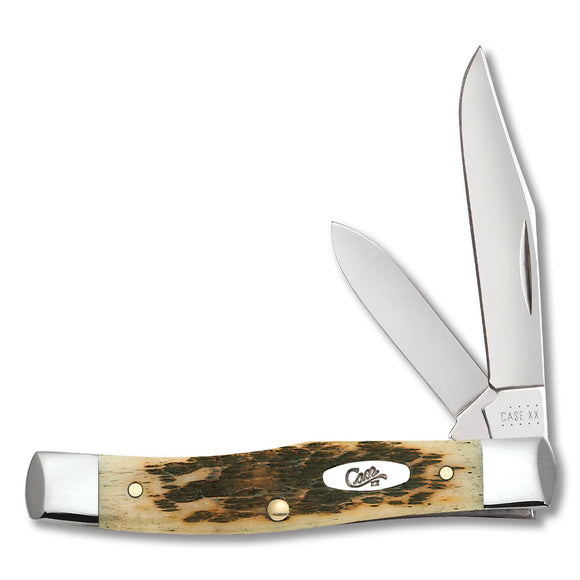 Case Small Texas Jack - Amber Bone - Carbon Steel - 00077