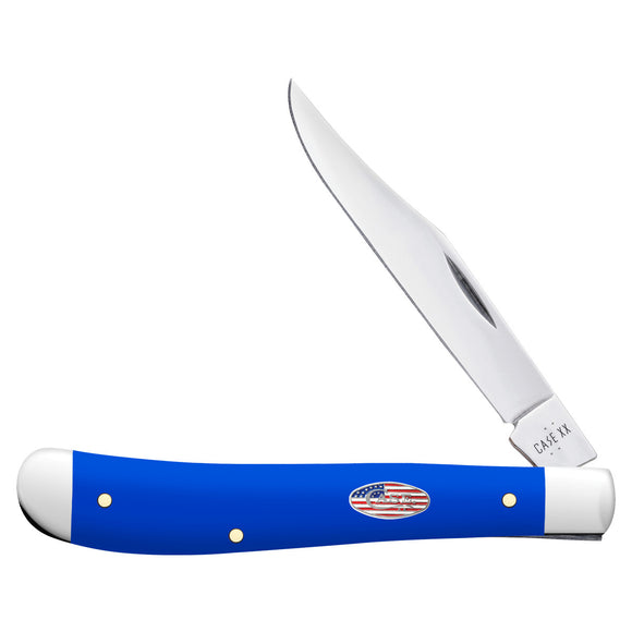 Case XX Slimline Trapper - Royal Blue Smooth Synthetic Handle - Tru-Sharp Steel - 16403