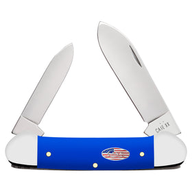 Case XX Canoe - Royal Blue Smooth Synthetic Handle - Tru-Sharp Steel - 16404