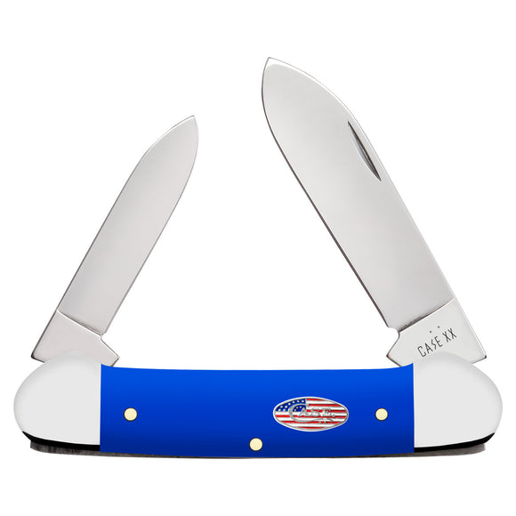 Case XX Canoe - Royal Blue Smooth Synthetic Handle - Tru-Sharp Steel - 16404