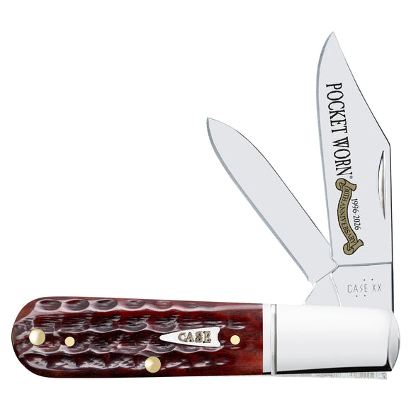 Case XX Barlow - Pocket Worn 30th Anniversary - Corn Cob Jigged Mahogany Bone - 55233 - SNK/WTO - Home Office