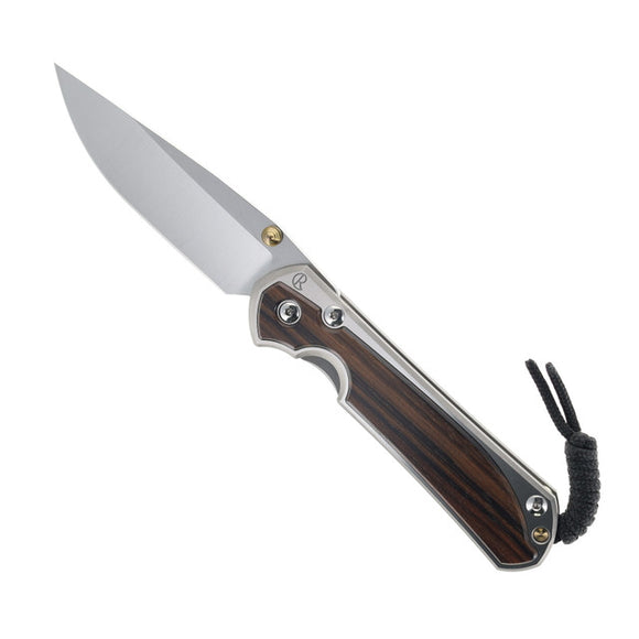 Chris Reeve Knives Large Sebenza 31 - Polished Handle - Macassar Ebony Inlay - Drop Point - L31-1636