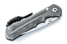 Chris Reeve Large Inkosi - Black Canvas Micarta Inlay - Left-Handed - LIN-1013