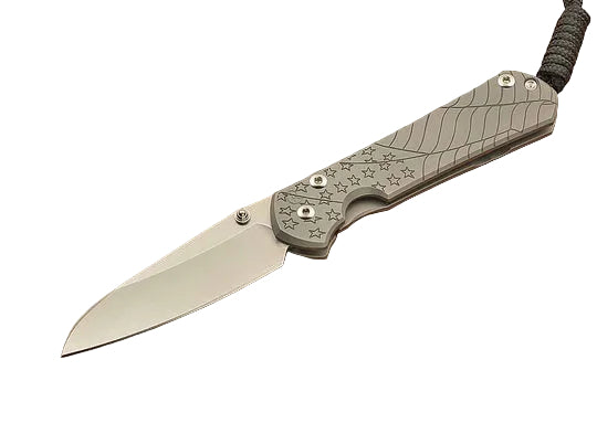 Chris Reeve Small Sebenza 31 - Forever Flag CGG Glass Blasted Titanium - MagnaCut Insingo - S31-1508