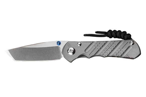 Chris Reeve Small Inkosi - Sandblasted Cross Hatch Titanium - MagnaCut Tanto Blade - SIN-1156-001