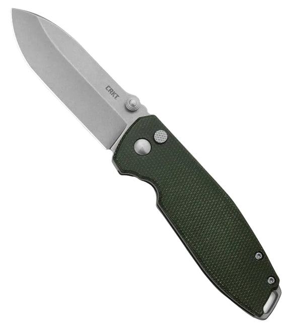 CRKT Squid XM - Green Micarta Handle - D2 Stonewashed Blade - 2495GR