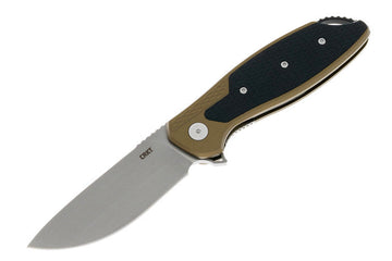 CRKT Jake - Brown Aluminum/G10 Handle - 12C27 Steel Blade - K360GXP