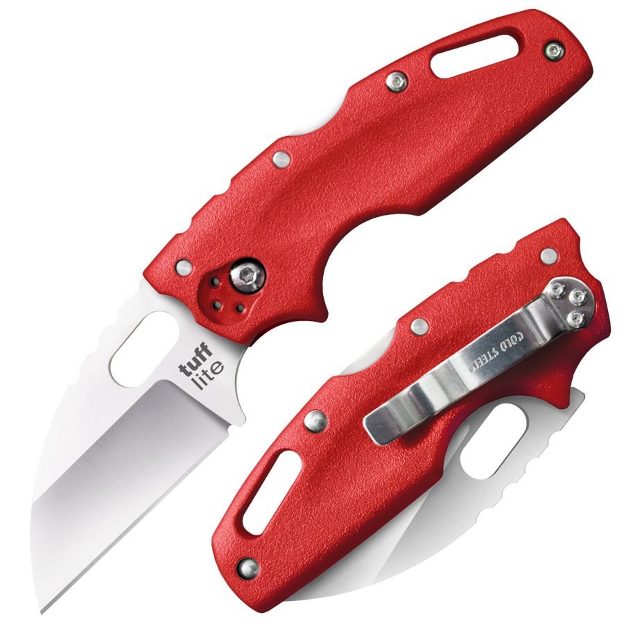 Cold Steel Tuff Lite - Plain Edge - Red Handle - AUS8A Steel - CS-20LTR