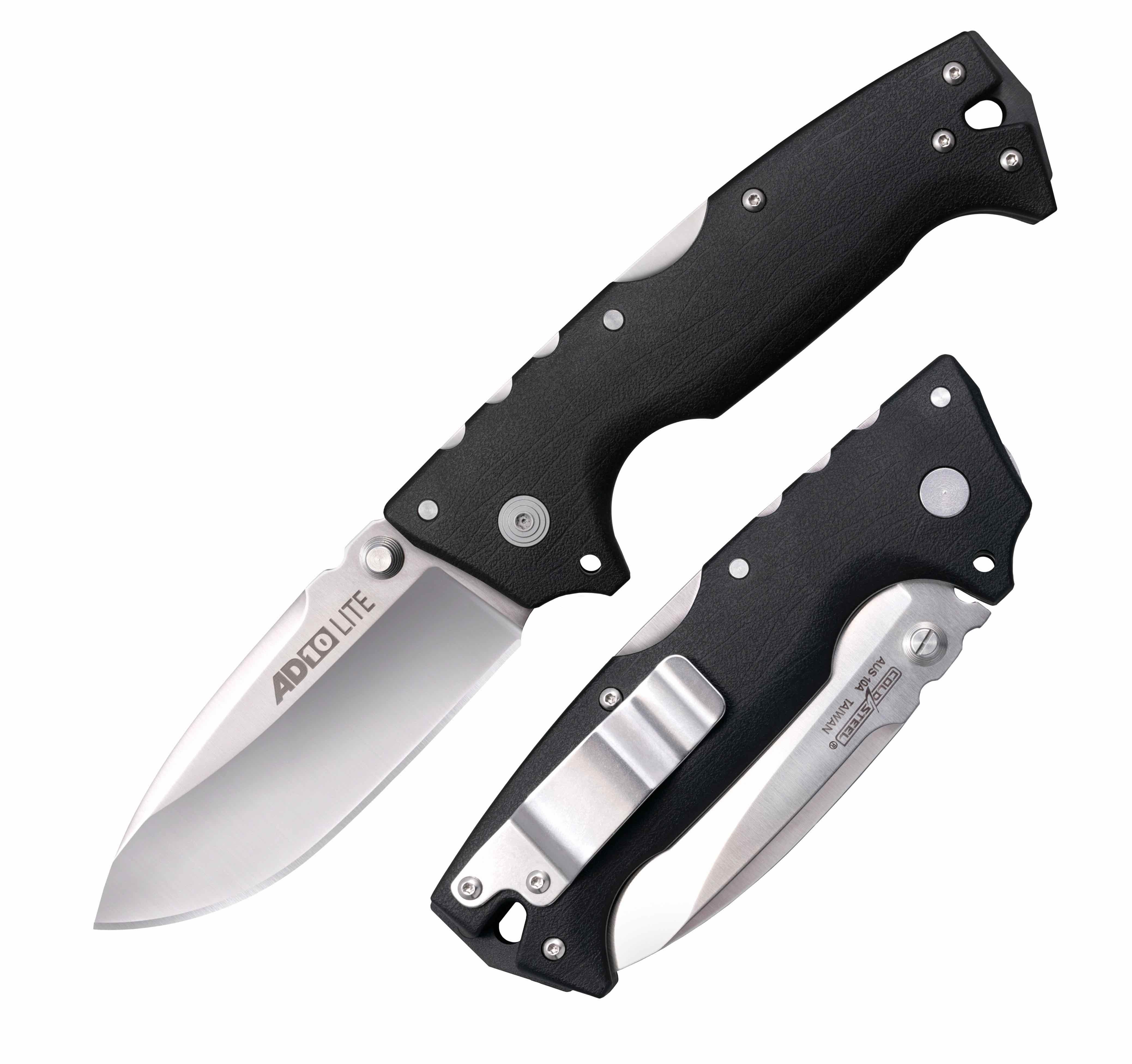 Cold Steel AD-10 Lite Drop Point - Black Griory Handle - AUS10A Steel - CS-FL-AD10