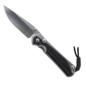 Chris Reeve Knives Large Sebenza 31 - Polished Handle - Bog Oak Inlay - Drop Point - L31-1620