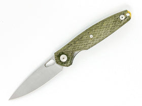 GiantMouse ACE Reo  - Green Canvas Micarta - CPM-Magnacut