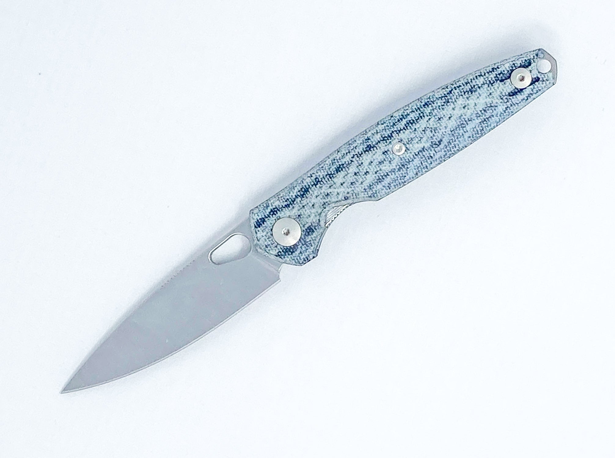 GiantMouse ACE Reo  - Denim Canvas Micarta - CPM-Magnacut