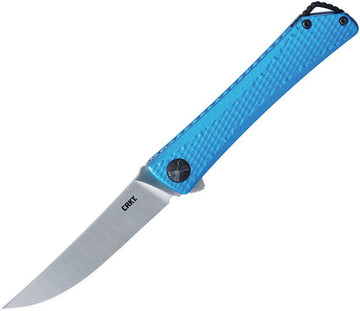 CRKT Kalbi - Blue Aluminum Handle - 440 Drop Point Blade - 7540