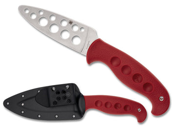 Spyderco Temperance Trainer - Fixed Blade - 420J2 Steel - Red FRN Handle - FB05TRD