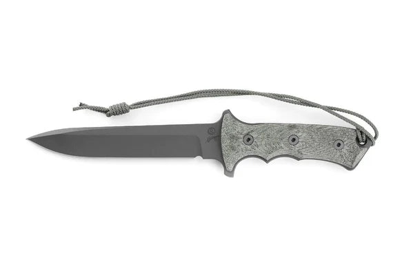 Chris Reeve Knives Green Beret - Black Canvas Micarta Handle - Black Sheath - GB7-1000