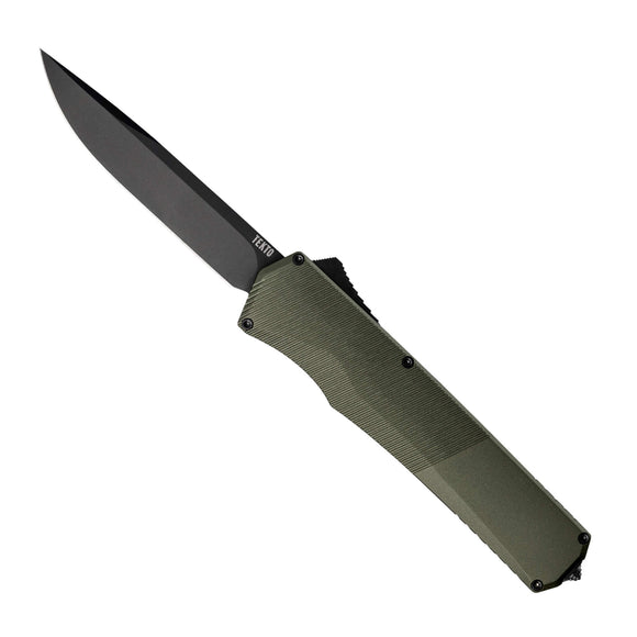 Tekto Knives A5 Spry - Automatic - OD Green Aluminum - Black CPM-S35VN Drop Point Blade