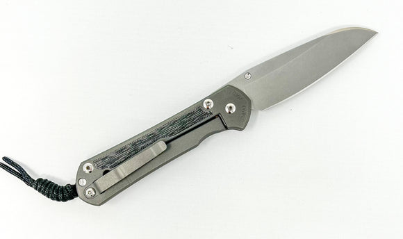 Chris Reeve Knives Large Sebenza 31 - Black Canvas Micarta Inlay - Insingo - L31-1220