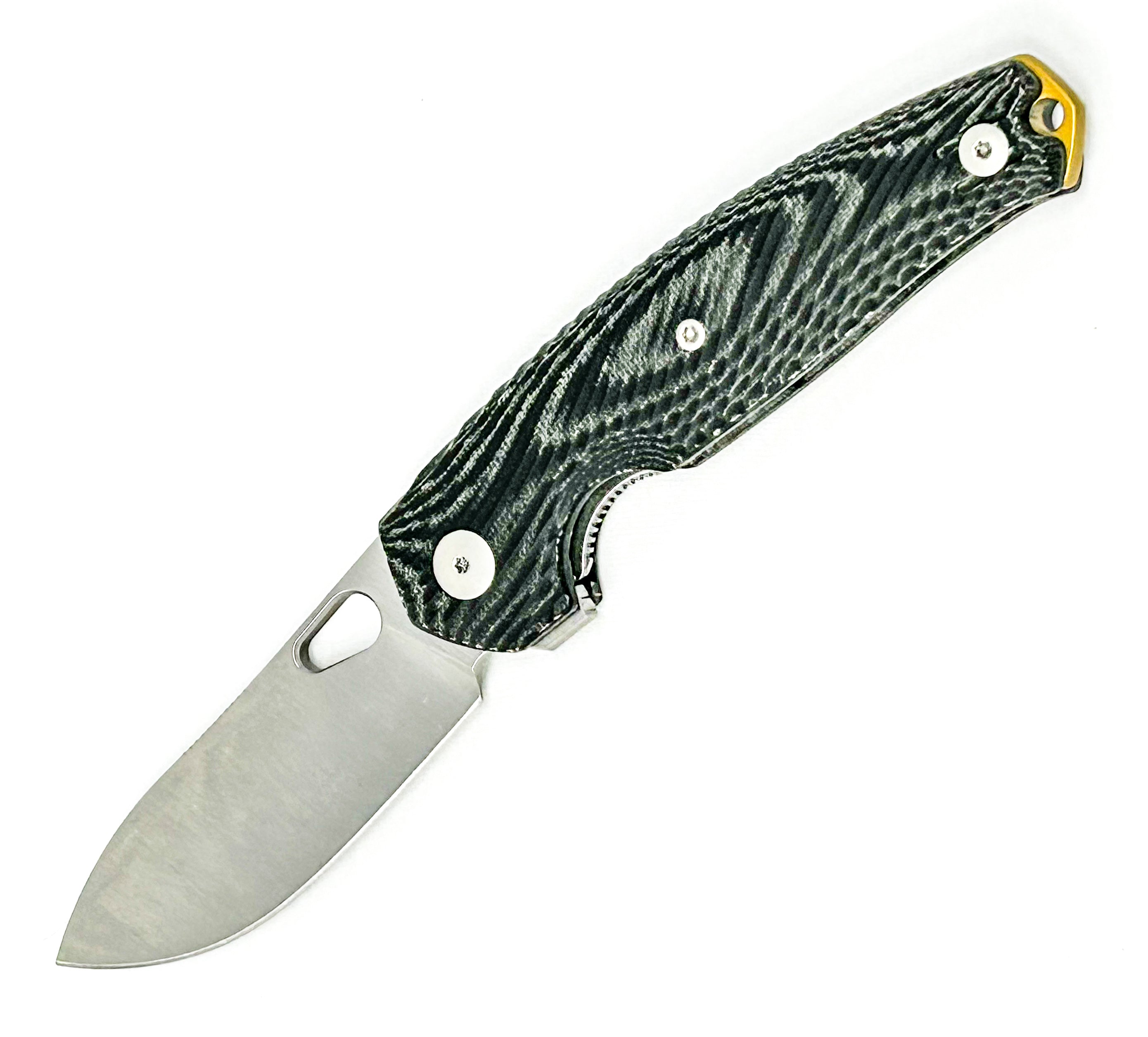 GiantMouse ACE Jagt - Liner Lock - Black Canvas Micarta - CPM-MagnaCut