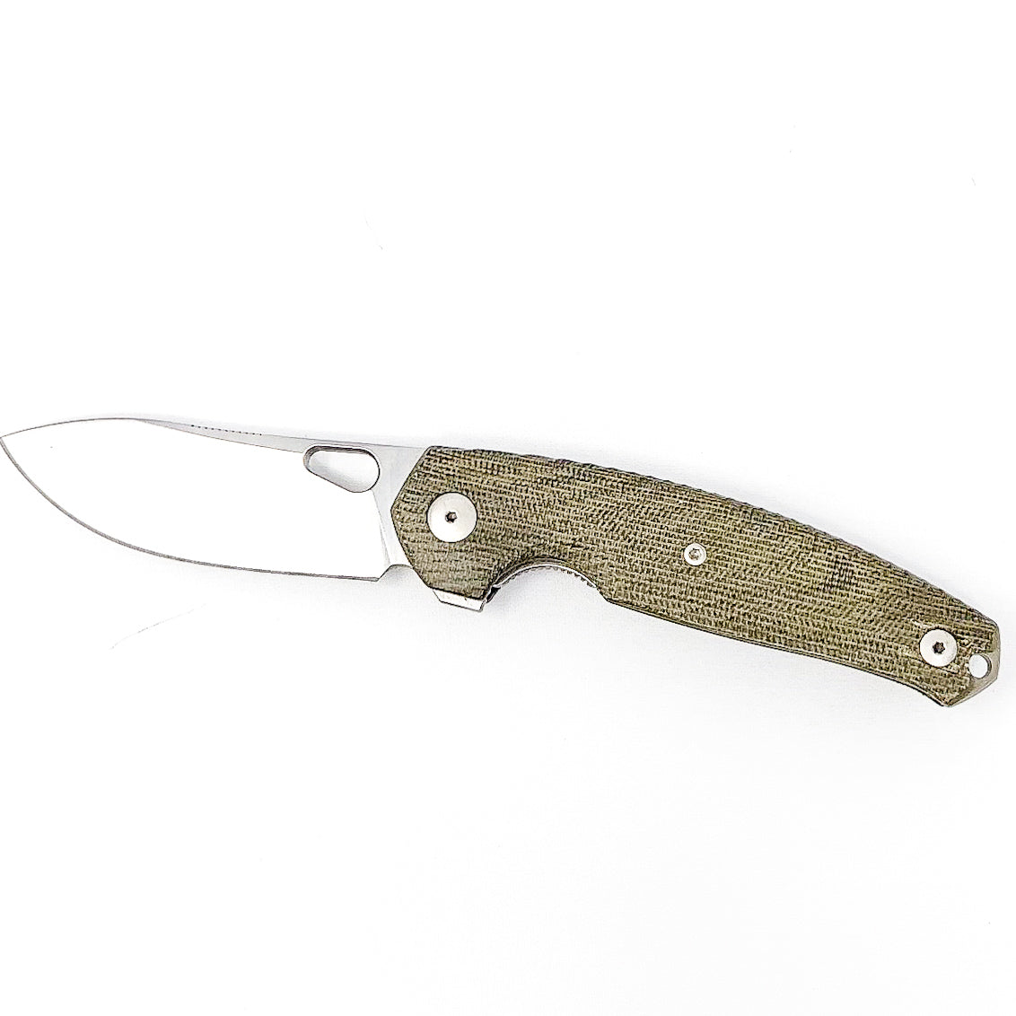 GiantMouse ACE Jagt - Liner Lock - Green Canvas Micarta - CPM-MagnaCut