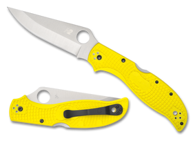 Spyderco Stretch 2 XL Lightweight Salt  - Yellow FRN - Plain Edge H2 Blade - C258PYL