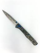 Benchmade Fact Gold Class - Damascus Steel Blade - Black Camo Fatcarbon - 417-232-1