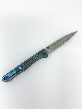 Benchmade Fact Gold Class - Damascus Steel Blade - Black Camo Fatcarbon - 417-232 - 0