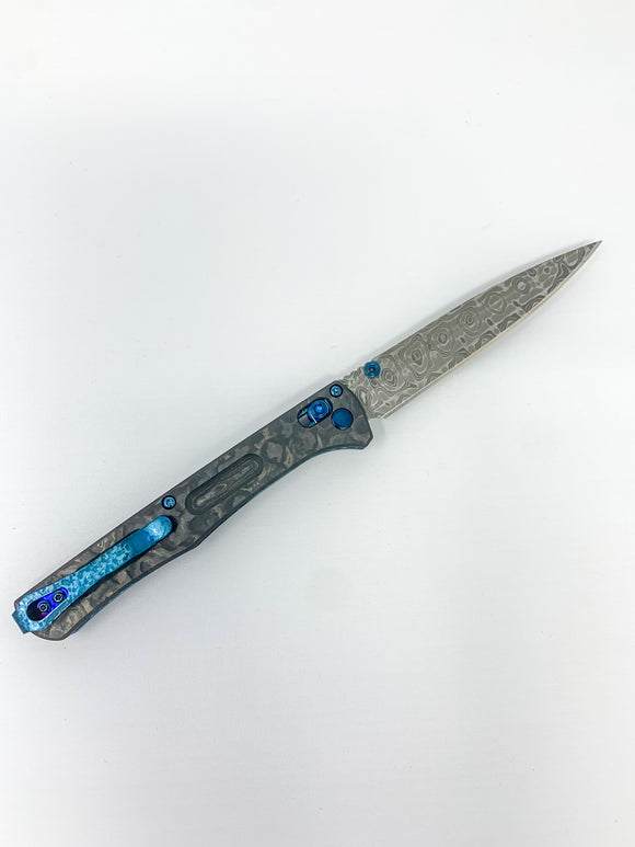 Benchmade Fact Gold Class - Damascus Steel Blade - Black Camo Fatcarbon - 417-232