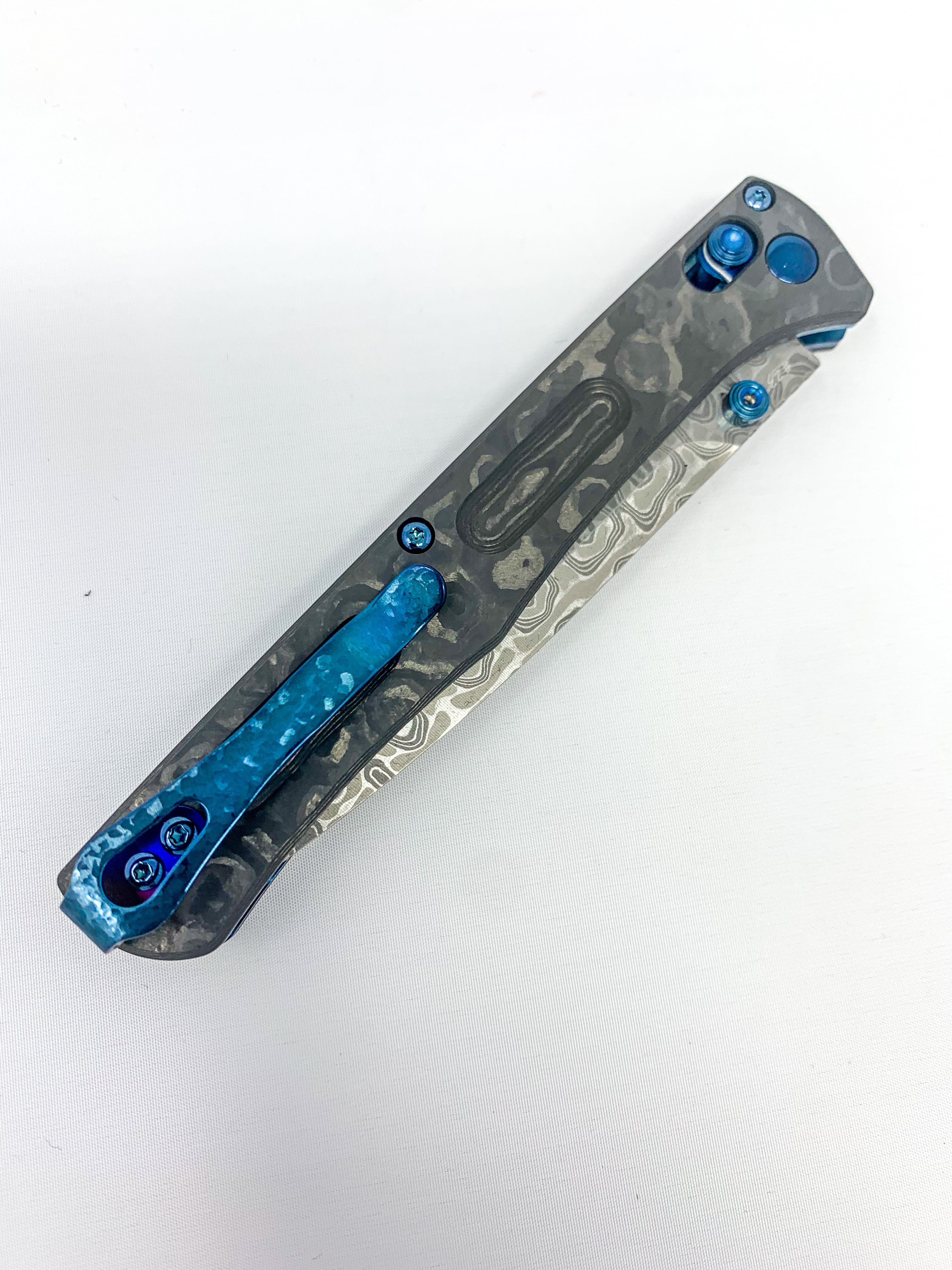Benchmade Fact Gold Class - Damascus Steel Blade - Black Camo Fatcarbon - 417-232
